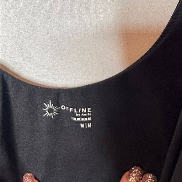 Aerie Offline Real Me Black Leggings Jumpsuit. Size Medium. - Picture 8 of 11